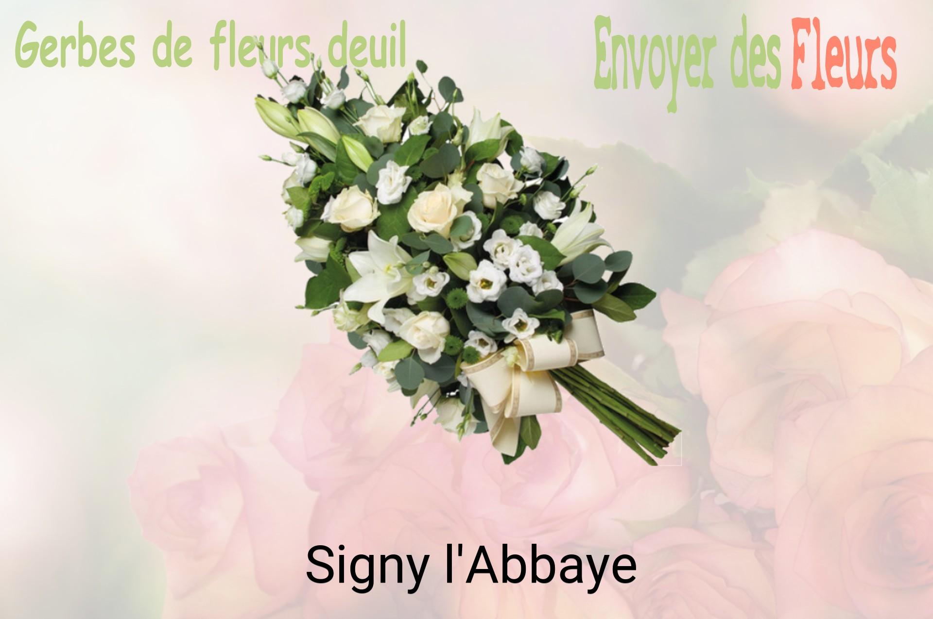 Gerbe de fleurs de deuil livrée à Signy-l'Abbaye